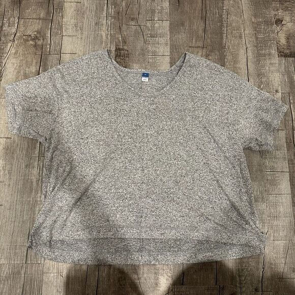 Old Navy Tops - Old Navy Womens Plus Size 2X Short Sleeve Plush‎ Crop Top Grey Heather